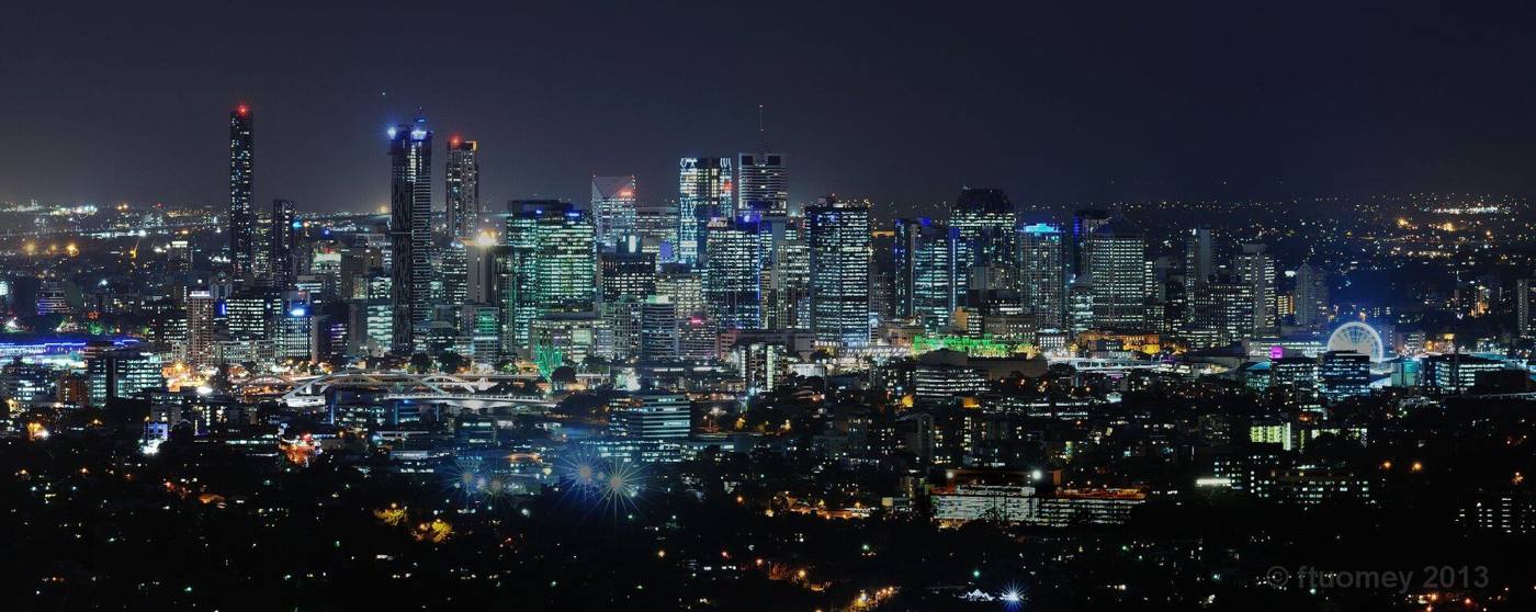 Brisbane skyline at night